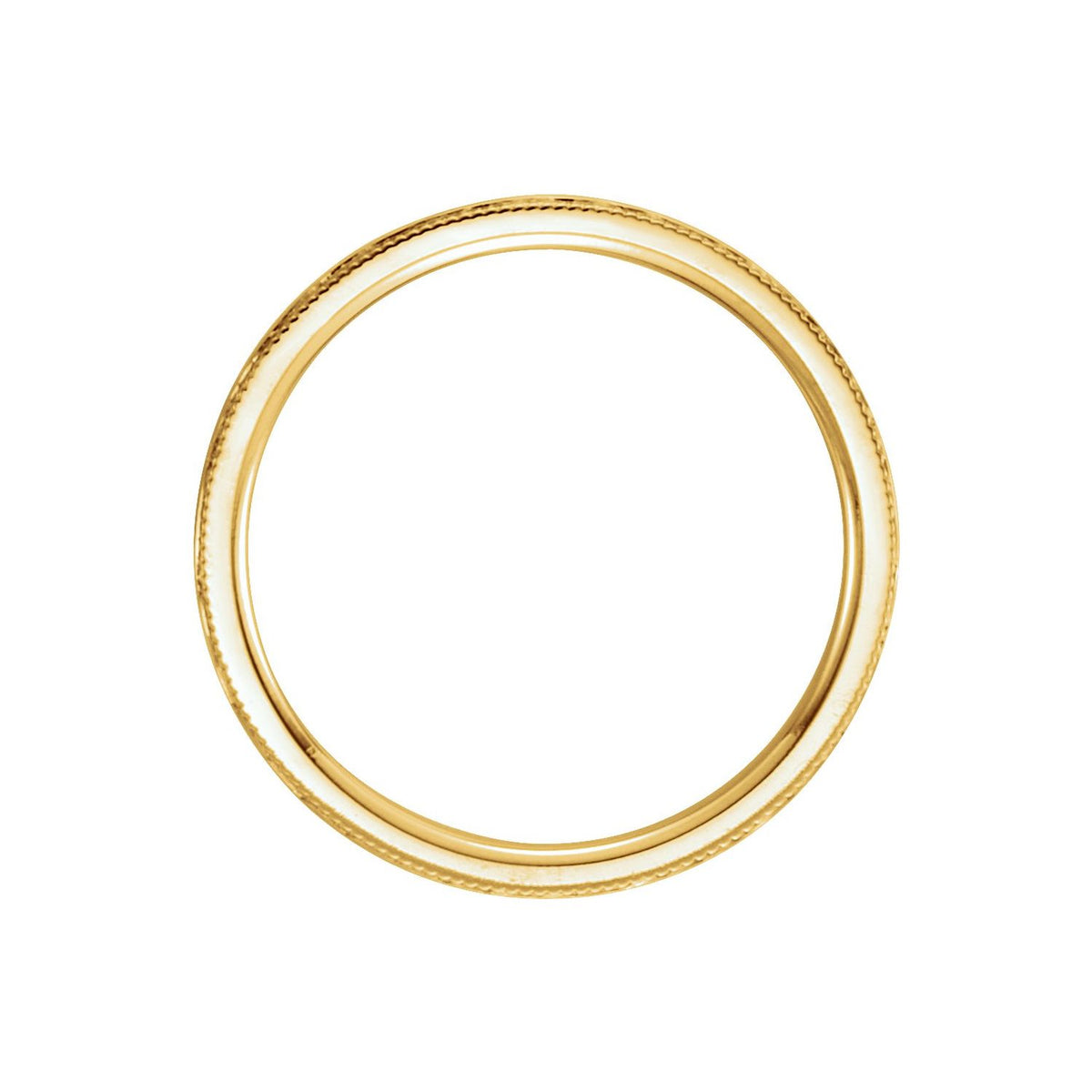 Milgrain Edge Comfort-Fit Flat Band