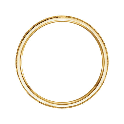 Milgrain Edge Comfort-Fit Flat Band