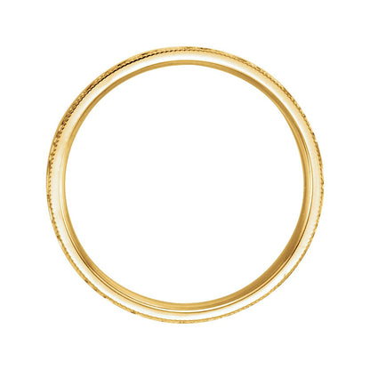 14K Yellow Gold Milgrain Edge Comfort-Fit Flat Band, 2 mm