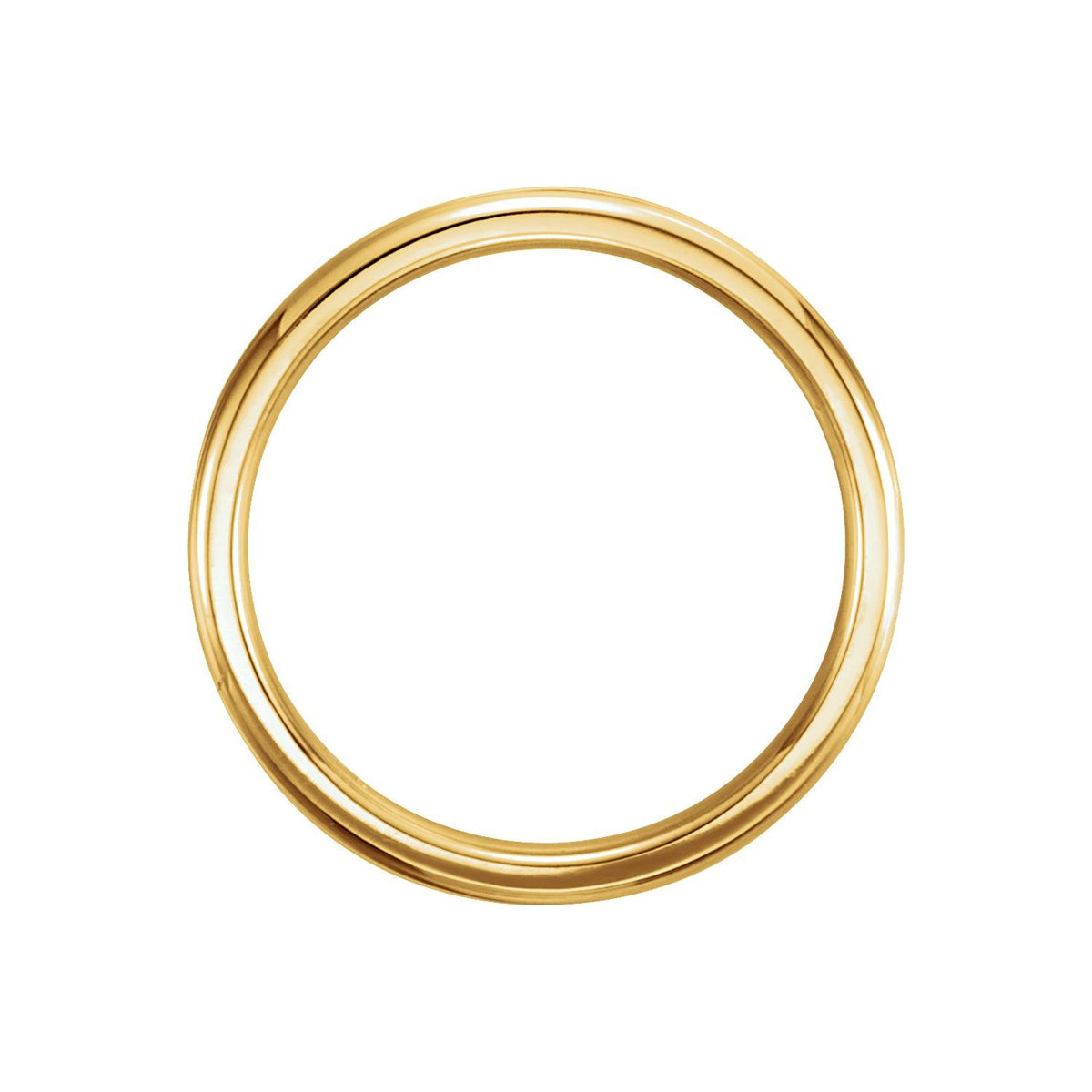 Milgrain Comfort-Fit Half Round Band, 2 mm