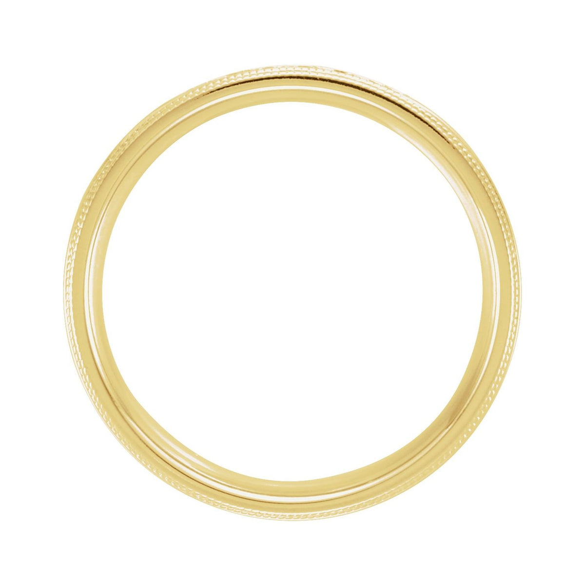 1/6 CTW Natural Diamond Double Milgrain Edge Comfort-Fit Half Round Band, 5 mm