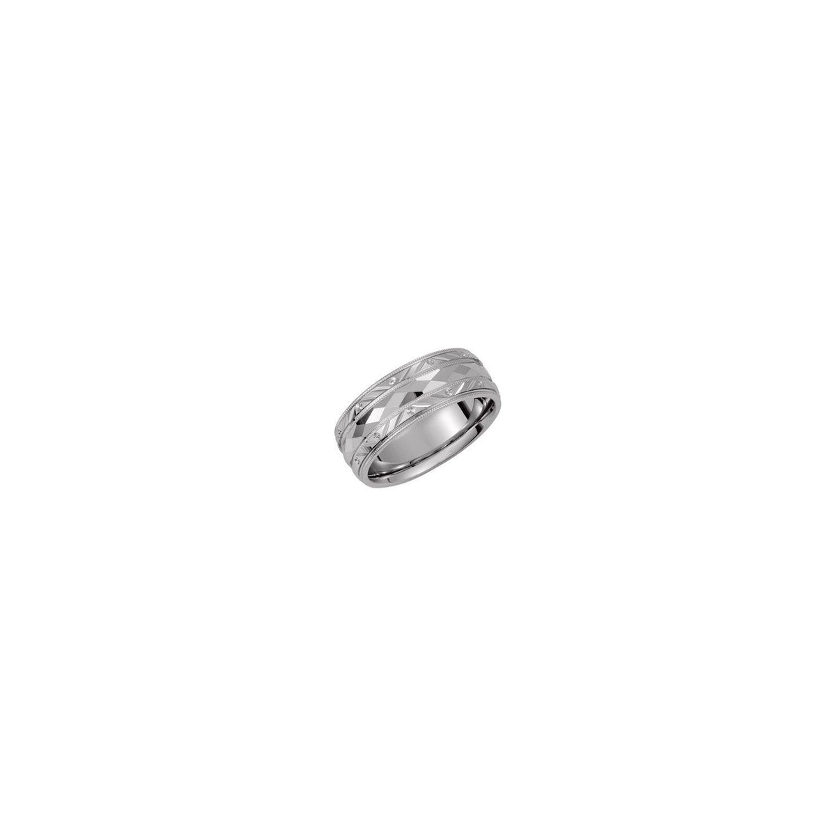 Continuum Sterling Silver Faceted Band