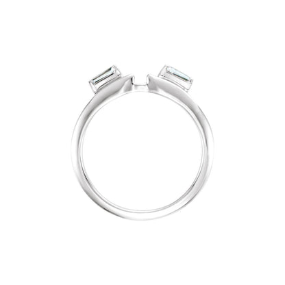 Platinum 1/5CTW Natural Diamond Wrap-Style Enhancer