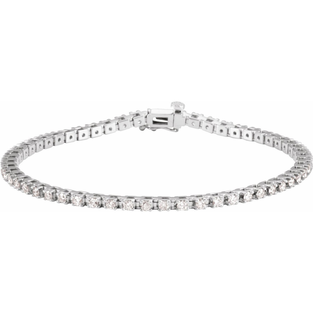 14K White Gold 2 1/4 CTW Lab-Grown Diamond Line 7 1/4" Bracelet