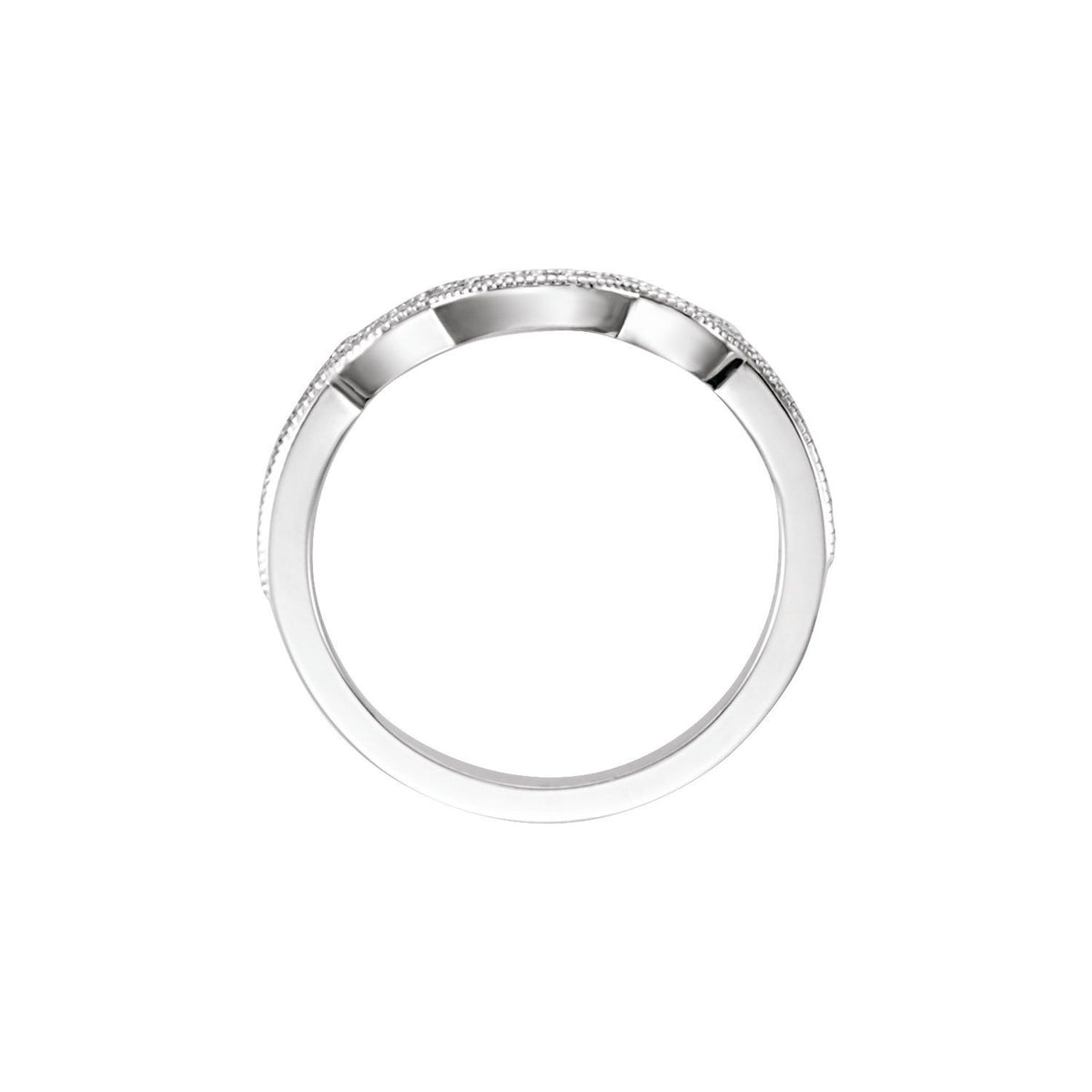 14K White Gold 1/8 CTW Natural Diamond Band, 20.84 mm
