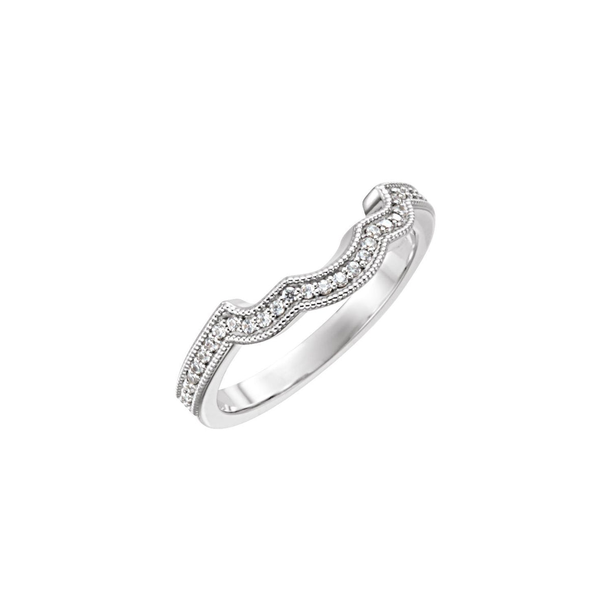 14K White Gold 1/8 CTW Natural Diamond Band, 20.84 mm