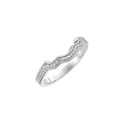 14K White Gold 1/8 CTW Natural Diamond Band, 20.84 mm