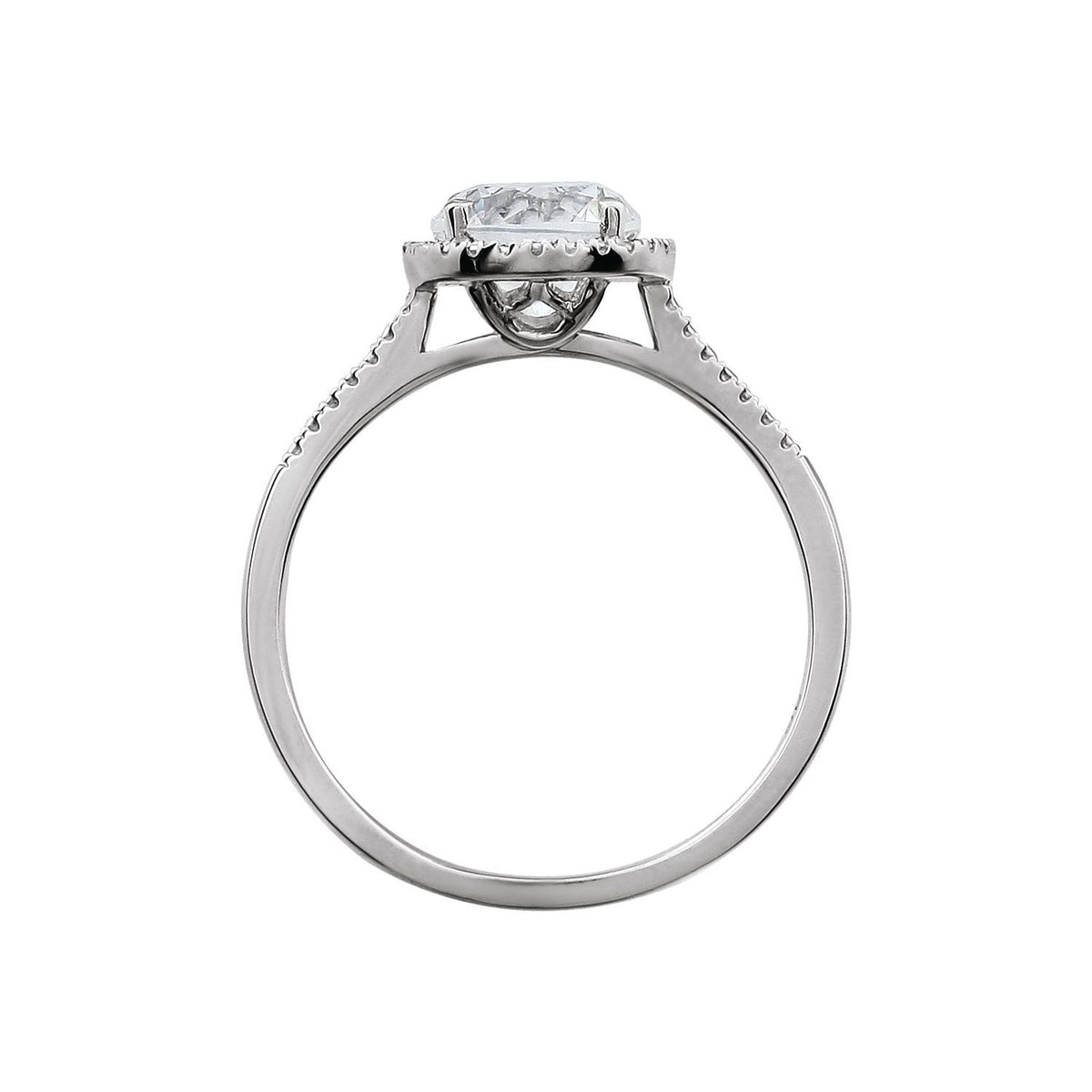 Sterling Silver Lab-Grown White Sapphire & .01 CTW Natural Diamond Ring