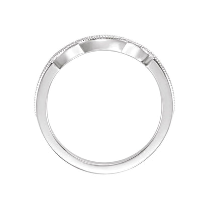14K White Gold 1/8 CTW Natural Diamond Band, 20.84 mm