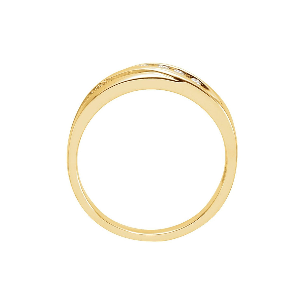 14K Yellow Gold 1/10 CTW Natural Diamond Channel-Set Band