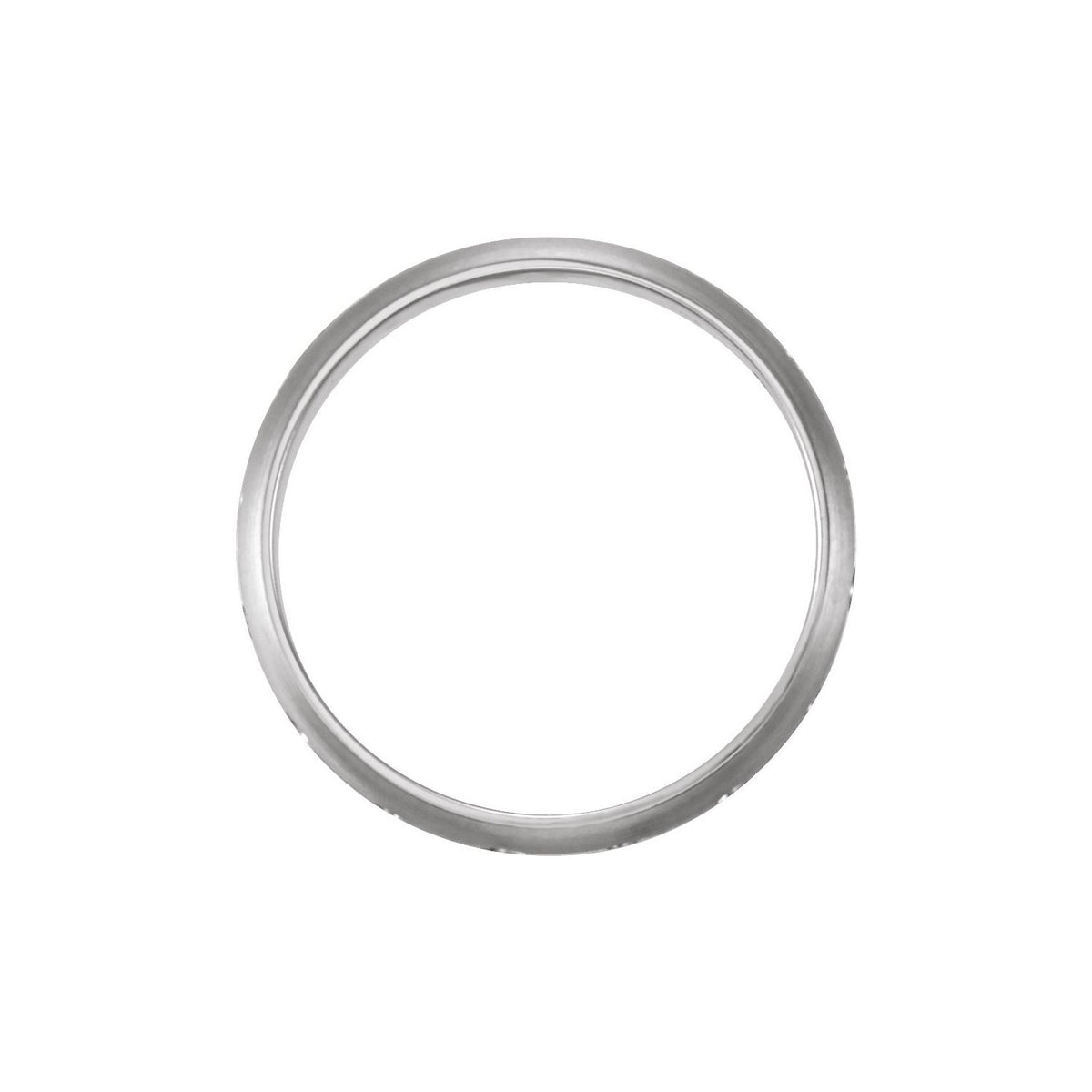 14K White Gold 1/2 CTW Natural Diamond Grooved Band with Brush Finish