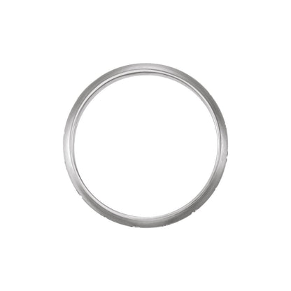 14K White Gold 1/2 CTW Natural Diamond Grooved Band with Brush Finish