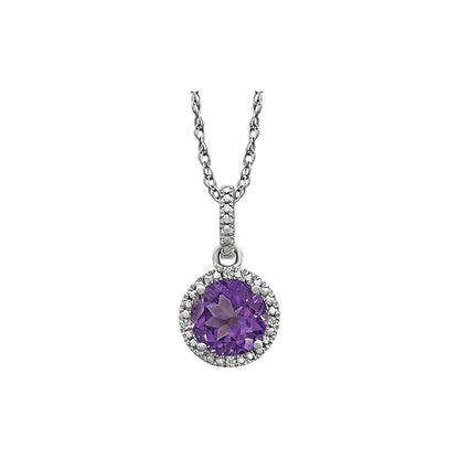 Sterling Silver Natural Sky Blue Topaz & .01 CTW Natural Diamond 18" Necklace, 12.1 x 9.4 mm
