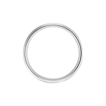 Milgrain Beveled-Edge Comfort-Fit Half Round Band
