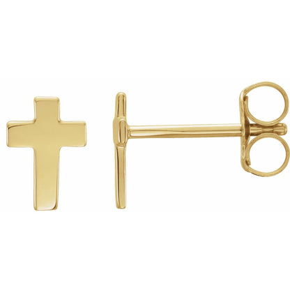 7x5 mm Cross Earrings