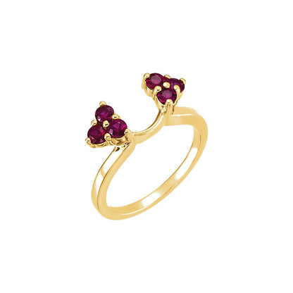 14K Yellow Gold Natural Ruby Wrap-Style Enhancer Ring