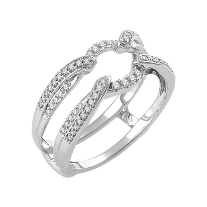 1/3 CTW Natural Diamond Ring Guard, Criss-Cross