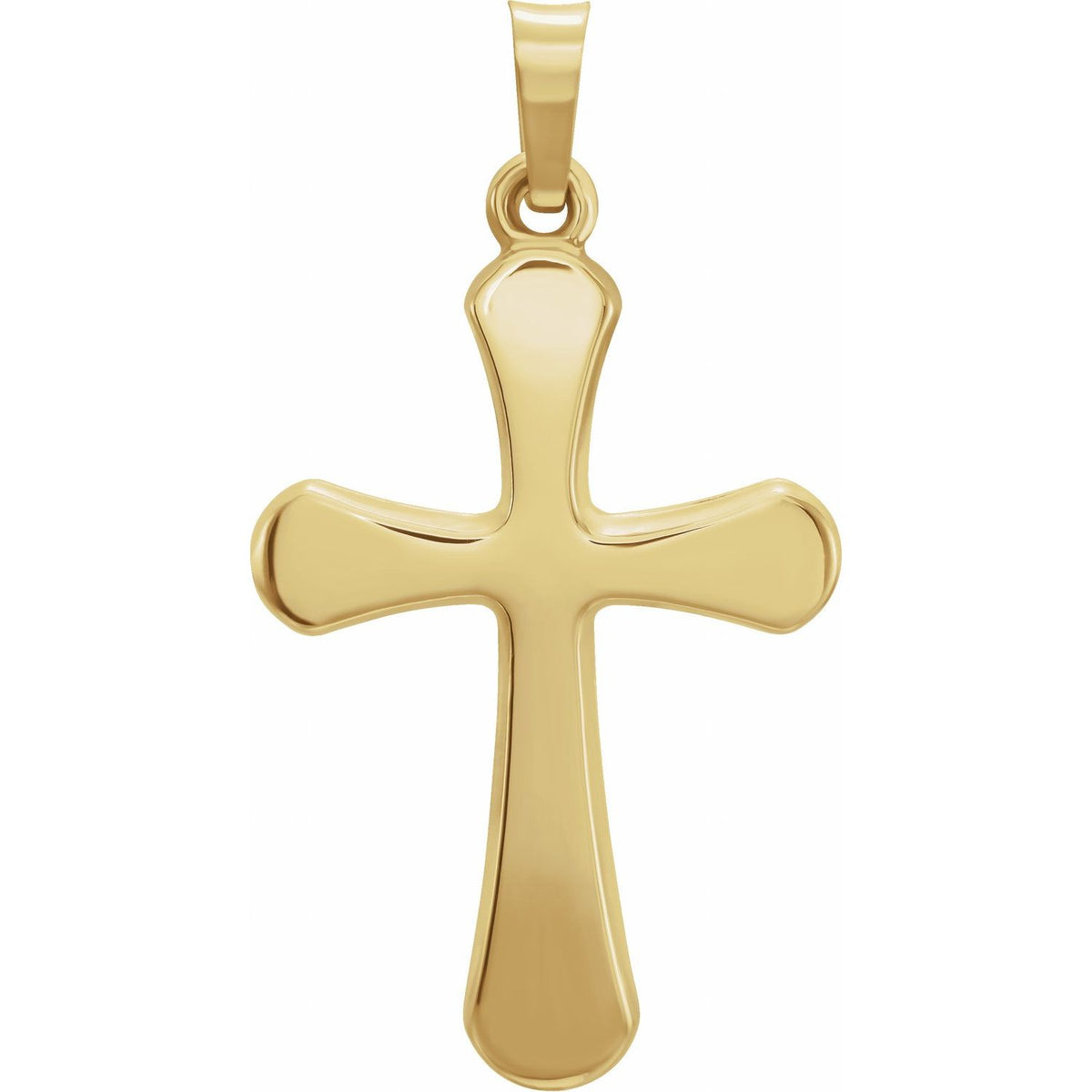 14K Yellow Gold 23.5x16. Cross Pendant