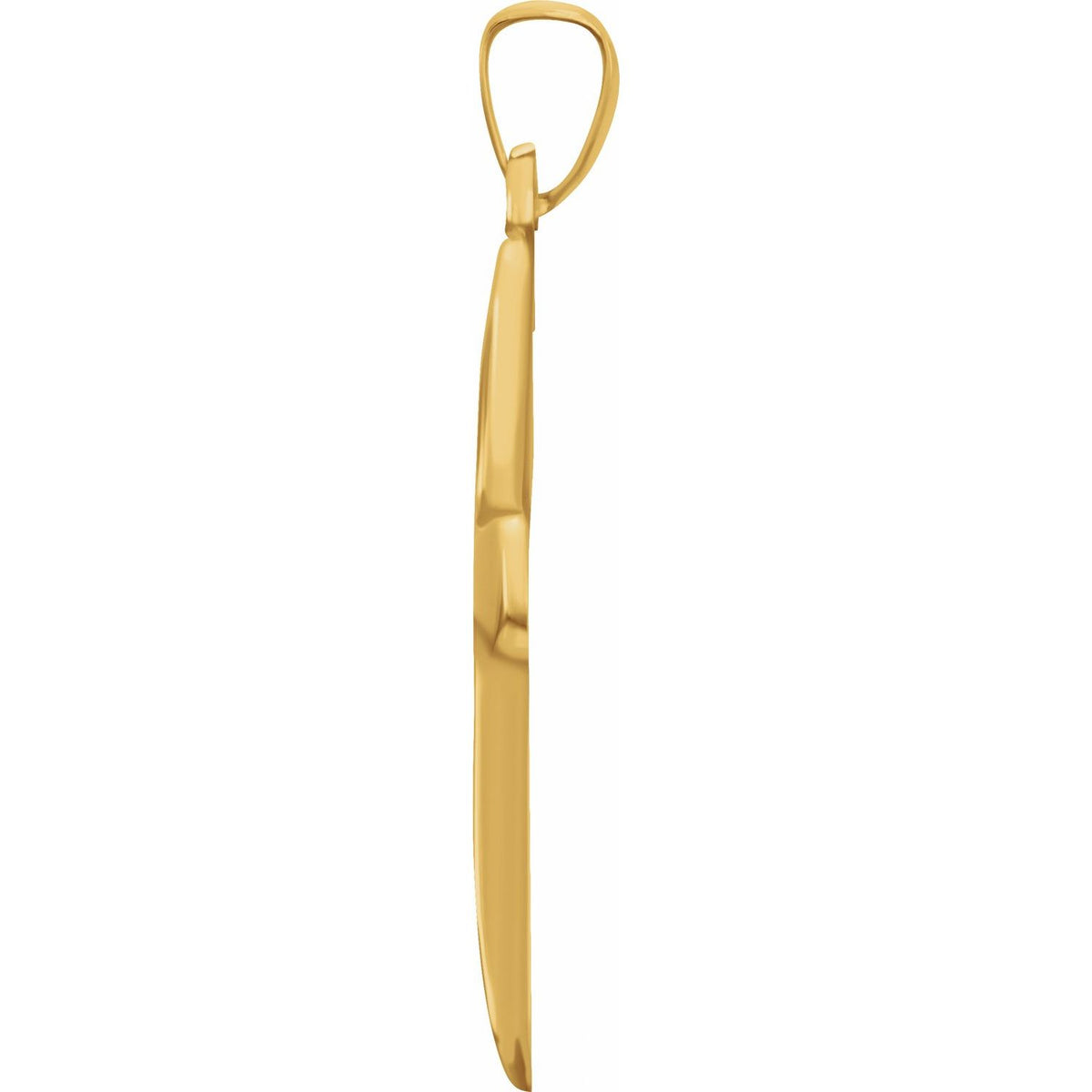 14K Yellow Gold 23.5x16. Cross Pendant