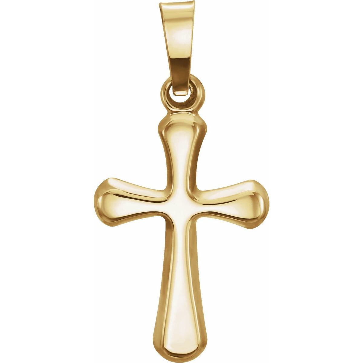 14K Yellow Gold 16x11 mm Cross Pendant