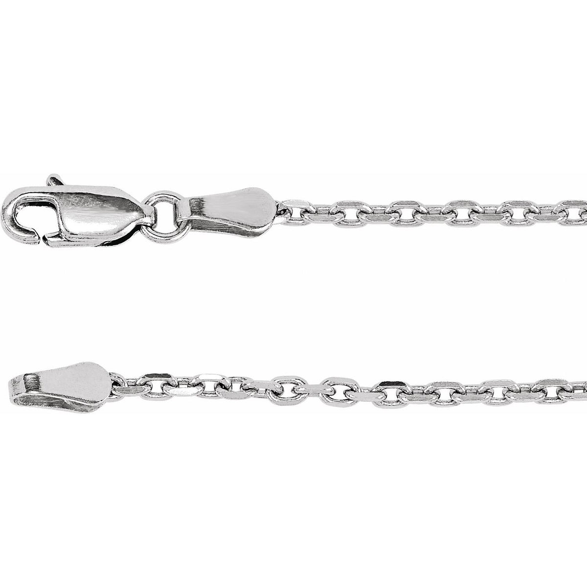 Sterling Silver Diamond-Cut Cable 24" Chain (CH524)
