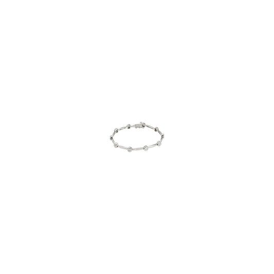 14K White Gold 1 CTW Natural Diamond Line 7 1/4" Bracelet
