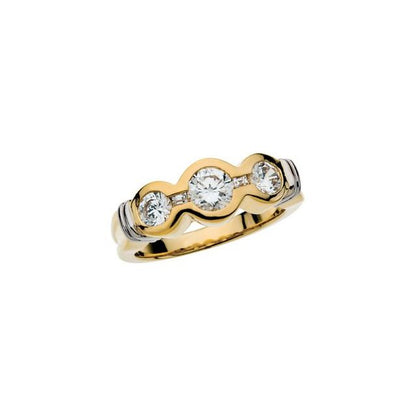 Band, 1.9 mm, Channel-Set Three-Stone Engagement