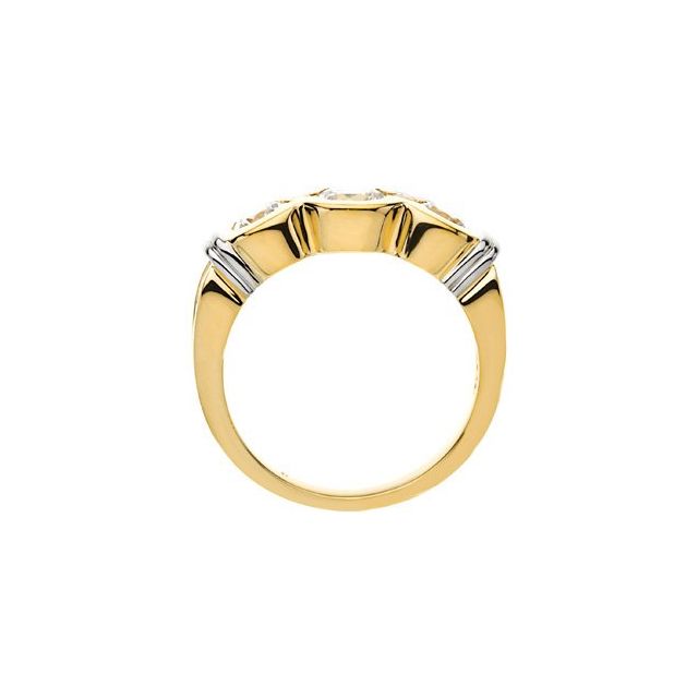 Band, 1.9 mm, Channel-Set Three-Stone Engagement