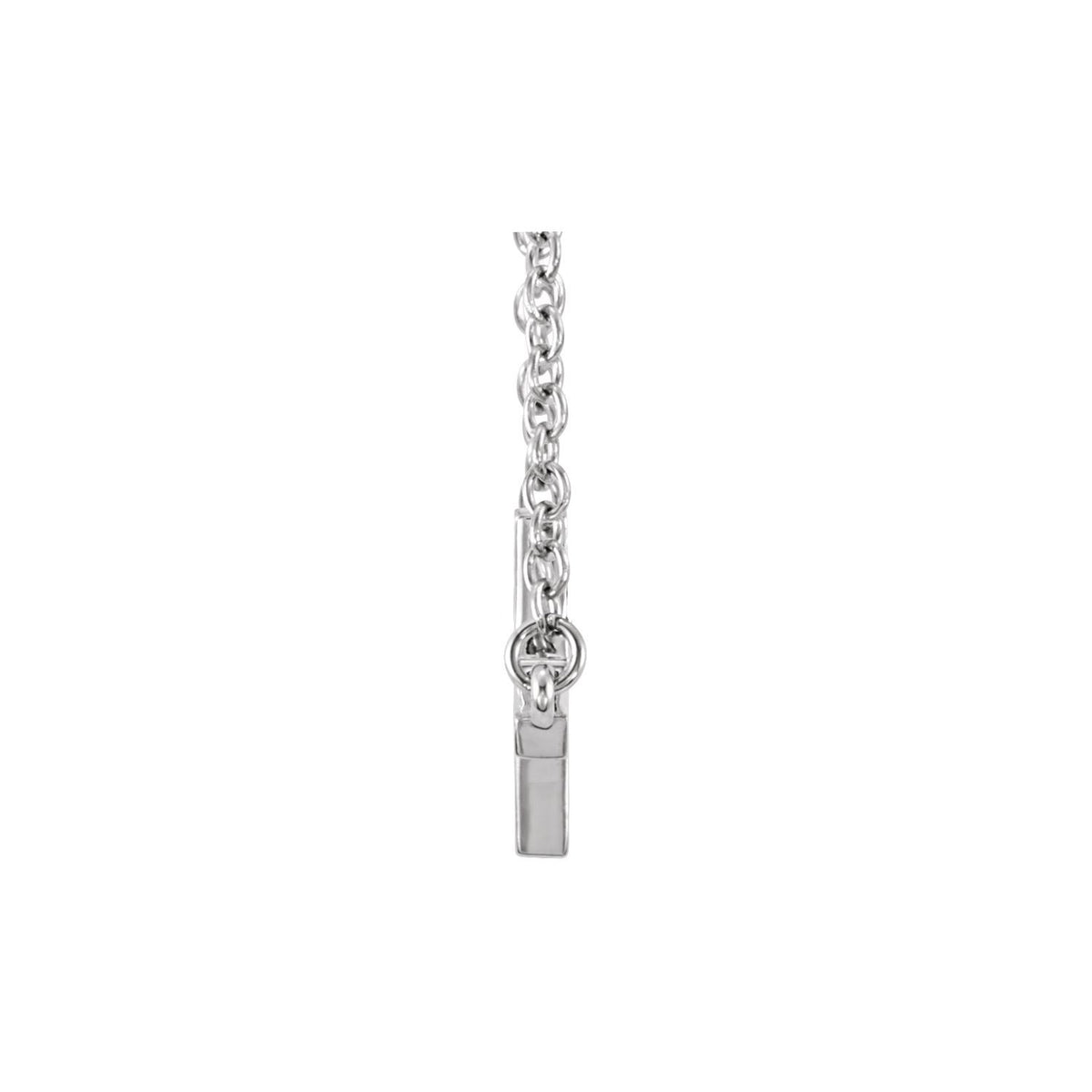 22x11. Sideways Cross 16-18" Necklace