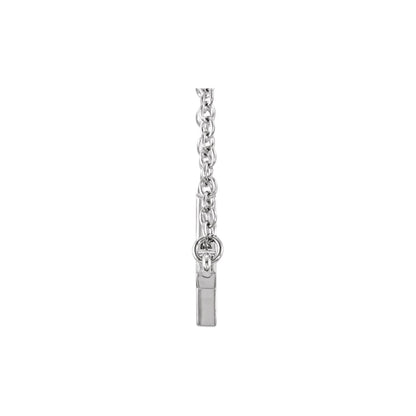 22x11. Sideways Cross 16-18" Necklace