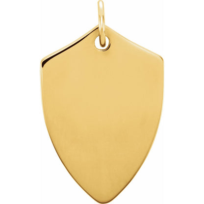 Engravable Shield Pendant