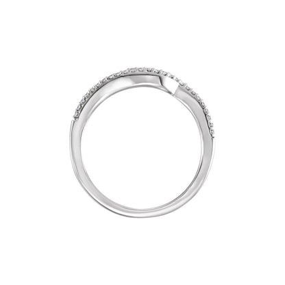 14K White Gold 1/8 CTW Natural Diamond Band, 1.55 mm