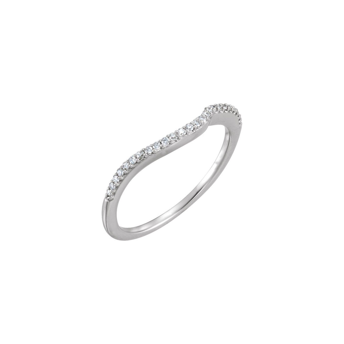 14K White Gold 1/8 CTW Natural Diamond Band, 1.55 mm