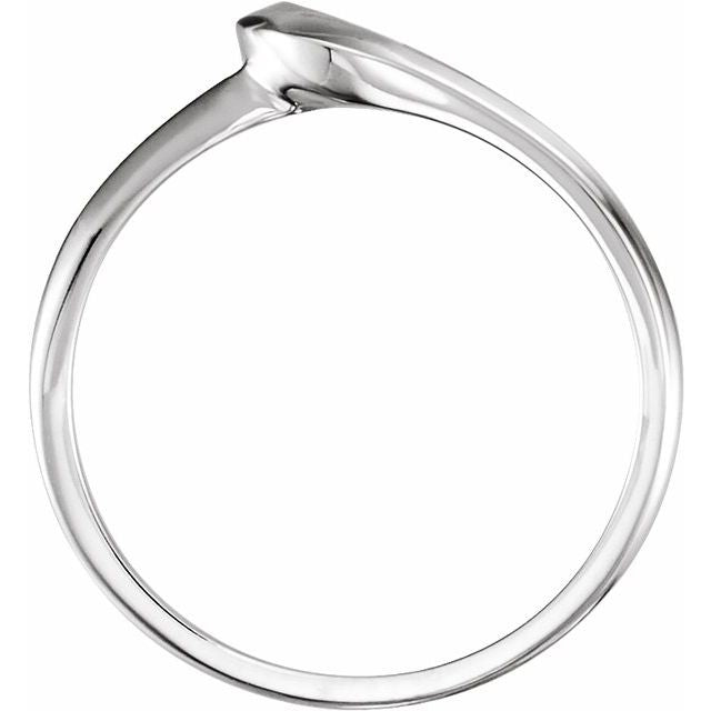 14K X1 White Gold Band, 6.5 mm