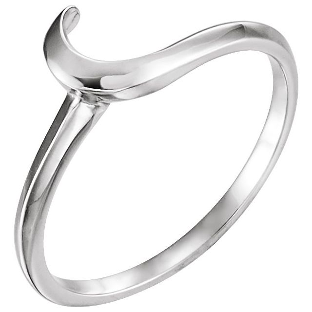 14K White Gold Band, 6.5 mm
