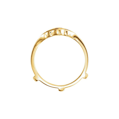 14K Yellow Gold Natural Ruby Ring Guard, Channel-Set