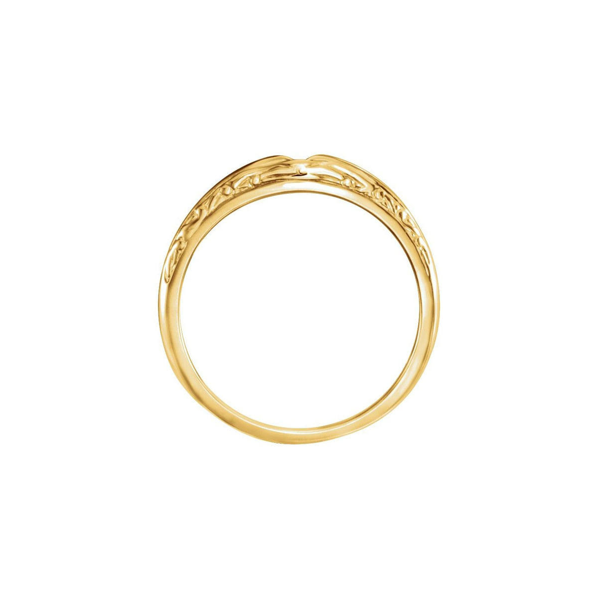 14K Yellow Gold Band for Round Ring