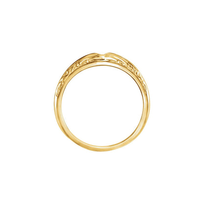 14K Yellow Gold Band for Round Ring