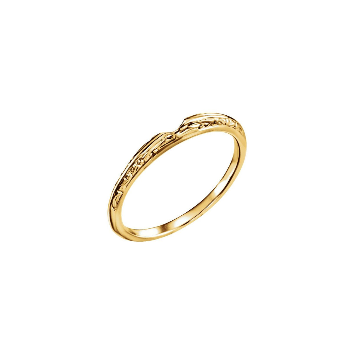 14K Yellow Gold Band for Round Ring