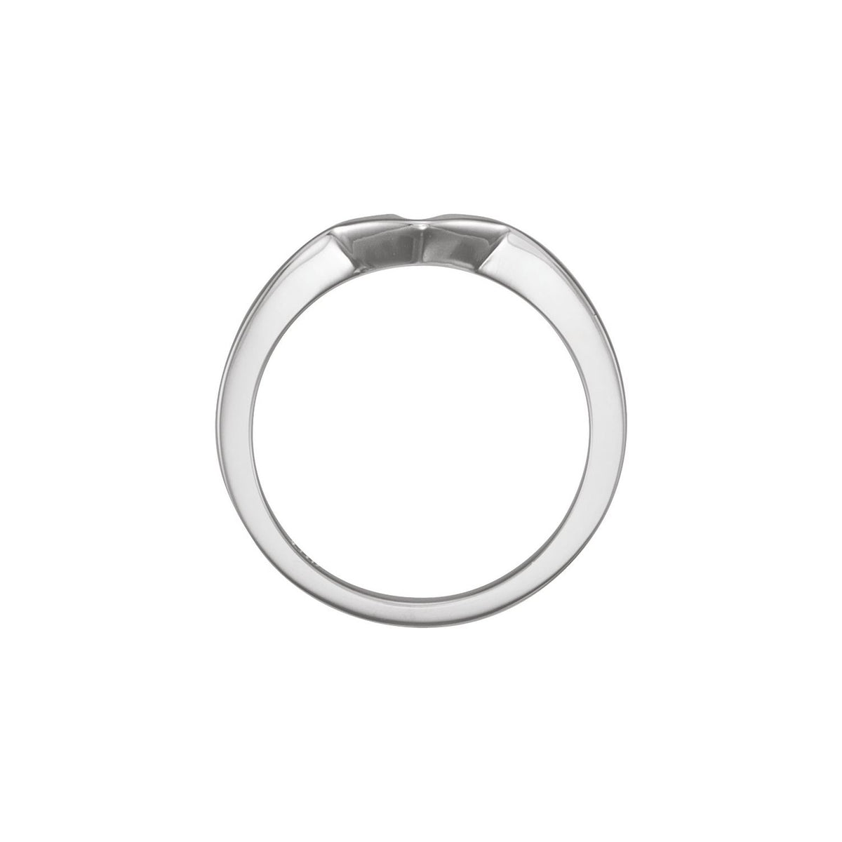 14K White Gold Band for 7x3.5 mm Marquise Ring