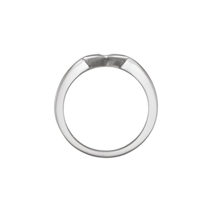 14K White Gold Band for 7x3.5 mm Marquise Ring