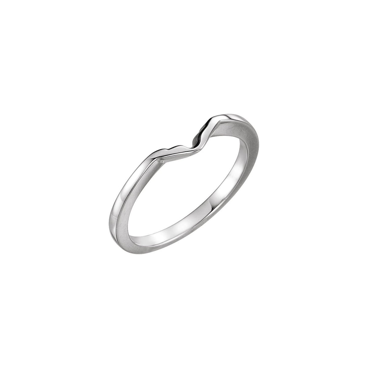 14K White Gold Band for 7x3.5 mm Marquise Ring