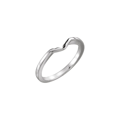 14K White Gold Band for 7x3.5 mm Marquise Ring