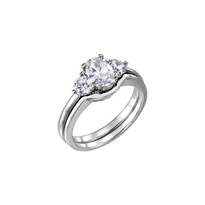 Band for 7.5x5.5 mm Oval Ring