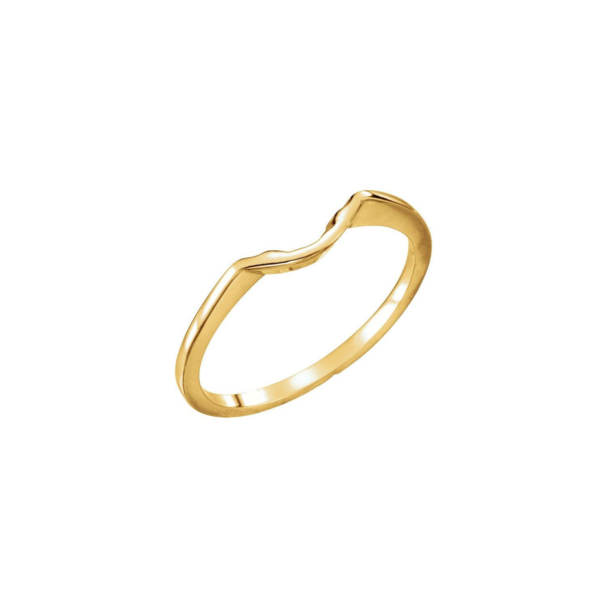 18K Yellow Gold Matching Band for 6x4 mm Oval