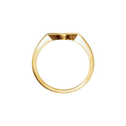 18K Yellow Gold Matching Band for 7.5x5.5 mm Oval