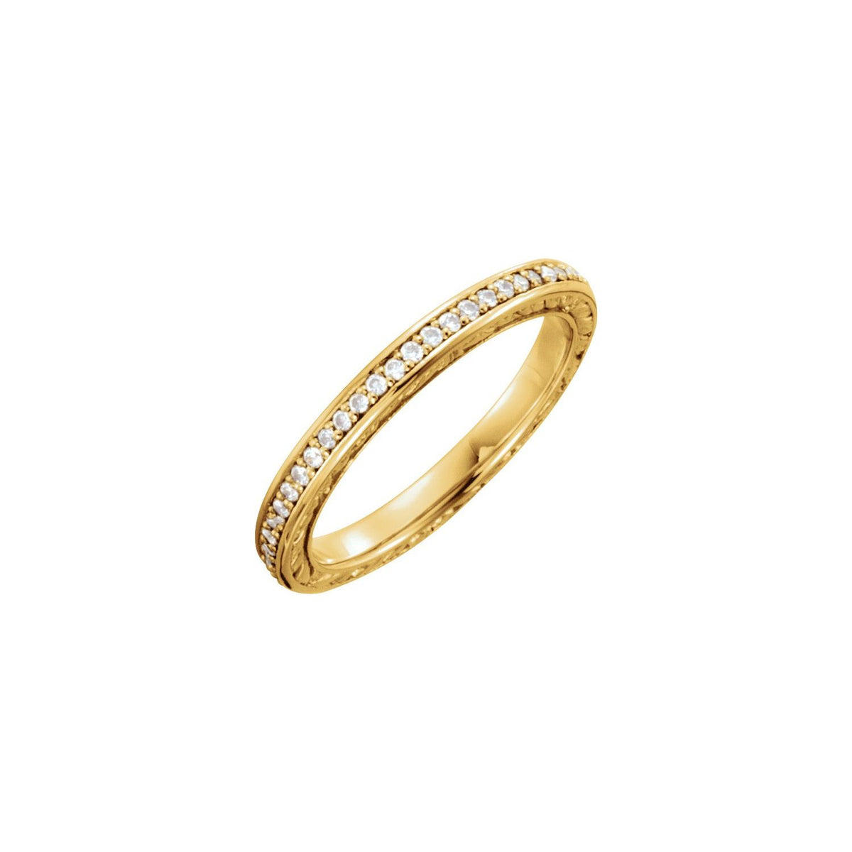 1/4 CTW Natural Diamond Sculptural Eternity Band