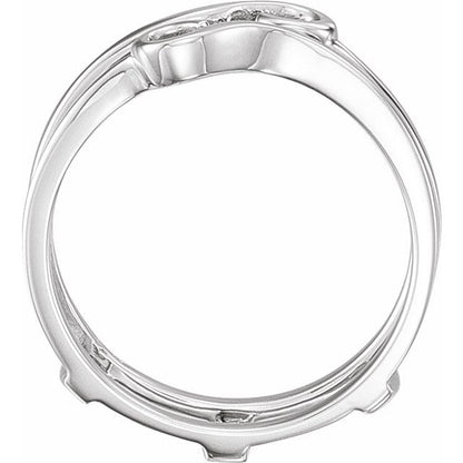 14K White Gold Ring Guard