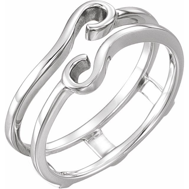 14K White Gold Ring Guard