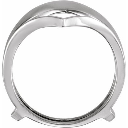 14K X1 White Gold V Ring Guard